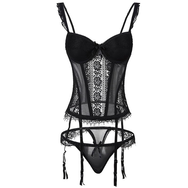 CLEMENTINE LACE CORSET SET